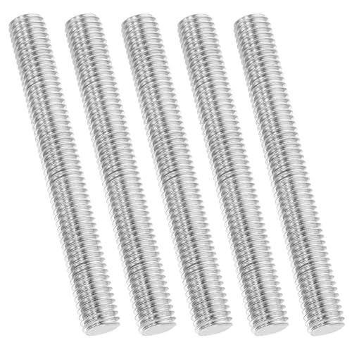 PATIKIL 1/2"-13 UNC 304 Edelstahl Gewindestange, 5 Stück 76mm Länge Langgewindeschraube Gewindestangen Gewindestab Gewindestifte für Verankerungsschraube, Klemmen, Hänger und U-Bolzen von PATIKIL