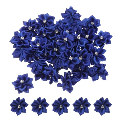 PATIKIL 1,2 Zoll Kleine Bandblumen, 150 Stück Satinbandblumen Mini Stoffblumen für Bastelarbeiten DIY Hochzeitsornament Applikationen, Dunkelblau PATIKIL 1,2 Zoll Kleine Bandblumen, 150 Stück Satinbandblumen Mini Stoffblumen für Bastelarbeiten DIY Hochzeitsornament Applikationen, Dunkelblau von PATIKIL