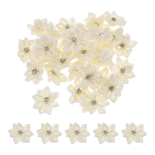 PATIKIL 1,2 Zoll Kleine Bandblumen, 50 Stück Satin-Bandblumen Mini-Stoffblumen für Bastelarbeiten DIY Hochzeitsornament-Applikationen, Beige. PATIKIL 1,2 Zoll Kleine Bandblumen, 50 Stück Satin-Bandblumen Mini-Stoffblumen für Bastelarbeiten DIY Hochzeitsornament-Applikationen, Beige. von PATIKIL