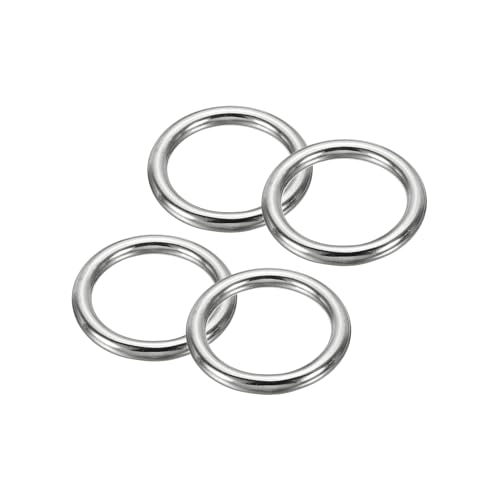 PATIKIL 1,2 Zoll nahtlose O-Ringe aus Metall, 4er-Pack O-Ringe aus Edelstahl 304, schwere, massive, runde Ringe für Makramee, Heimwerkerarbeiten, Hardware, Gürtel, Hundeleine, 5 x 30 mm PATIKIL 1,2 Zoll nahtlose O-Ringe aus Metall, 4er-Pack O-Ringe aus Edelstahl 304, schwere, massive, runde Ringe für Makramee, Heimwerkerarbeiten, Hardware, Gürtel, Hundeleine, 5 x 30 mm von PATIKIL