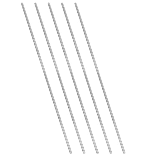 PATIKIL 1/4"-20 UNC 304 Edelstahl Vollgewinde-Stange, 5 Stück 12" Länge Langgewindeschraube Rechtsgewinde Alle Gewindestangen für Verankerungsschrauben, Klemmen, Hänger und U-Bolzen von PATIKIL