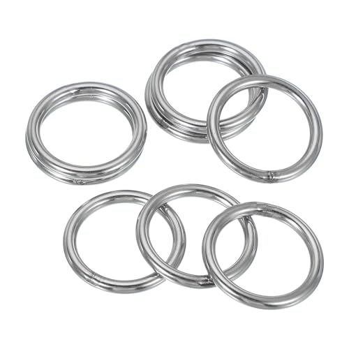 PATIKIL 1,4" Metall O-Ring, 8 Stück Schwerlast 304 Edelstahl O-Ringe Geschweißte Rundringe für DIY Handwerk Hardware Gürtel Hundeleine Makramee, 4x35mm PATIKIL 1,4" Metall O-Ring, 8 Stück Schwerlast 304 Edelstahl O-Ringe Geschweißte Rundringe für DIY Handwerk Hardware Gürtel Hundeleine Makramee, 4x35mm von PATIKIL