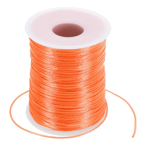 PATIKIL 1,5 mm x 100 Meter Nylon Satin Schnur, Nylon Perlenfaden Knotenschnur Kette Geflochtene Schnur für Armbänder Schmuck Trim Chinesischer Knoten, Orange PATIKIL 1,5 mm x 100 Meter Nylon Satin Schnur, Nylon Perlenfaden Knotenschnur Kette Geflochtene Schnur für Armbänder Schmuck Trim Chinesischer Knoten, Orange von PATIKIL