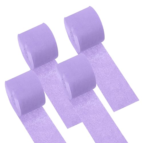 PATIKIL 1,8 Zoll Krepppapier Streamer, 4 Rollen 328ft Weiches Papier Streamer Krepppapier Bogen für Bastelverpackung Party Geburtstag Hochzeit Dekoration Ornament, Lavendel. PATIKIL 1,8 Zoll Krepppapier Streamer, 4 Rollen 328ft Weiches Papier Streamer Krepppapier Bogen für Bastelverpackung Party Geburtstag Hochzeit Dekoration Ornament, Lavendel. von PATIKIL
