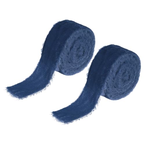 PATIKIL 1-1/2 Zoll Samtband, 2 Rollen Insgesamt 6 Yard Samt Ausgefranstes Fransenband Für Geschenkverpackung Blumenstrauß Hochzeitseinladungen, Dunkelgrün PATIKIL 1-1/2 Zoll Samtband, 2 Rollen Insgesamt 6 Yard Samt Ausgefranstes Fransenband Für Geschenkverpackung Blumenstrauß Hochzeitseinladungen, Dunkelgrün von PATIKIL