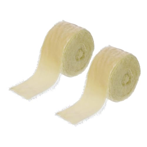 PATIKIL 1-1/2 Zoll Samtband, 2 Rollen Insgesamt 6 Yard Samtband Mit Ausgefranster Kante Für Geschenkverpackung Blumenstrauß Hochzeitseinladungen, Champagner PATIKIL 1-1/2 Zoll Samtband, 2 Rollen Insgesamt 6 Yard Samtband Mit Ausgefranster Kante Für Geschenkverpackung Blumenstrauß Hochzeitseinladungen, Champagner von PATIKIL