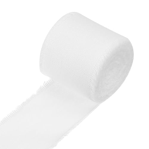 PATIKIL 1-1/2 Zoll x 15 Yard Baumwoll-Leinen-Band, handgemachtes Fransen-Baumwollband, ausgefranste Fransen-Stoffbänder für Blumenstrauß-Geschenkverpackung DIY-Handwerk, Weiß PATIKIL 1-1/2 Zoll x 15 Yard Baumwoll-Leinen-Band, handgemachtes Fransen-Baumwollband, ausgefranste Fransen-Stoffbänder für Blumenstrauß-Geschenkverpackung DIY-Handwerk, Weiß von PATIKIL