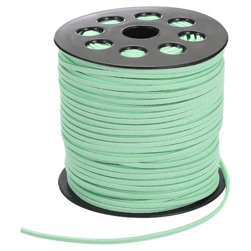 PATIKIL 1 Rolle Lederband, 90m x 2.6mm Lederschnur Faux Wildleder Schnur, Basteln Lederbänder, Lederbänder für Ketten, Armband, Halskette, DIY Handwerk, Cyan von PATIKIL