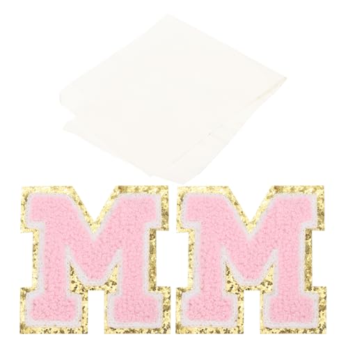 PATIKIL 1 Stück Chenille Bügelbuchstaben, Buchstaben Aufbügeln Chenille-Glitzerbuchstaben-Patch mit Klebeband für DIY-Kleidung, Stoff, Schuhe, Taschen Pink Alphabet M PATIKIL 1 Stück Chenille Bügelbuchstaben, Buchstaben Aufbügeln Chenille-Glitzerbuchstaben-Patch mit Klebeband für DIY-Kleidung, Stoff, Schuhe, Taschen Pink Alphabet M von PATIKIL