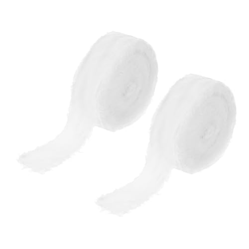 PATIKIL 1 Zoll Samtband 2 Rollen Insgesamt 6 Yard Samt Ausgefranstes Fransenband Für Geschenkverpackung Blumenstrauß Hochzeitseinladungen Weiß PATIKIL 1 Zoll Samtband 2 Rollen Insgesamt 6 Yard Samt Ausgefranstes Fransenband Für Geschenkverpackung Blumenstrauß Hochzeitseinladungen Weiß von PATIKIL