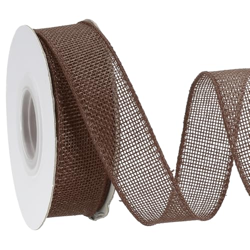 PATIKIL 1 Zoll x 10 Yard Juteband mit Drahtkante, Naturjuteband mit Eisenkern für Basteln, Geschenkverpackung, Kranz, Baum-Schleifen, Braun PATIKIL 1 Zoll x 10 Yard Juteband mit Drahtkante, Naturjuteband mit Eisenkern für Basteln, Geschenkverpackung, Kranz, Baum-Schleifen, Braun von PATIKIL