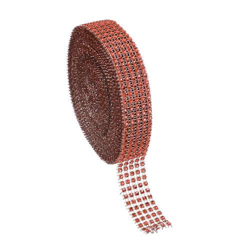 PATIKIL 1"x10 Yards Kristall Strass Mesh Band, 4mm Diamant Band Bling Wrap Strass Streifen für Basteln Hochzeit Party DIY Dekoration Schmuckherstellung, Rot von PATIKIL