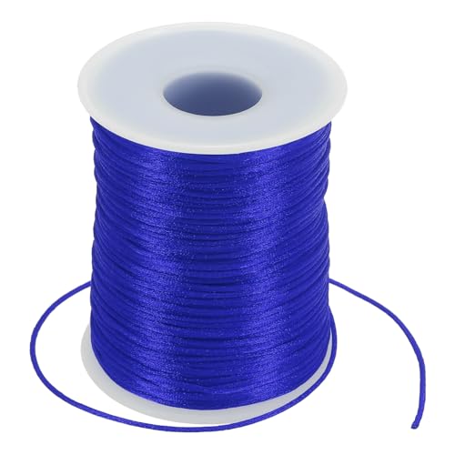 PATIKIL 1.5mm x 109 Yard Nylon Satin Kordel Nylon Perlenschnur Knüpfen Kordel Kette Geflochtene Schnur für Armbänder Schmuck Zierrat Chinesische Knoten Dunkel Blau PATIKIL 1.5mm x 109 Yard Nylon Satin Kordel Nylon Perlenschnur Knüpfen Kordel Kette Geflochtene Schnur für Armbänder Schmuck Zierrat Chinesische Knoten Dunkel Blau von PATIKIL