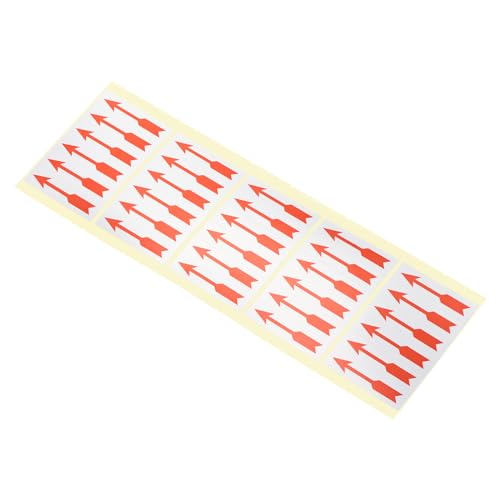 PATIKIL 1.5x0.4" Lang 10Set/300Stk Pfeil Aufkleber Kontrollanzeige Klebeband PET Klebeschild Etikett für Industrielle Arbeit Rot Silberton PATIKIL 1.5x0.4" Lang 10Set/300Stk Pfeil Aufkleber Kontrollanzeige Klebeband PET Klebeschild Etikett für Industrielle Arbeit Rot Silberton von PATIKIL