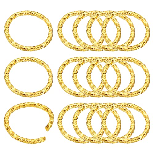 PATIKIL 1.5x15mm 100Pack Weinglas Charme Ring Metall Earring Perlenreifen Gedreht Offen Sprungringe Golden von PATIKIL