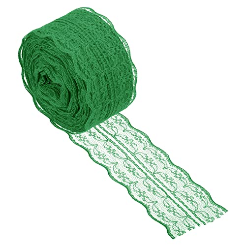PATIKIL 1.8" Breite 25 Yards Spitzenband Nähen Spitzenrolle Geschenk Paket Muster Verpackung für Party Haus Verzierung Kleid Handwerk Dunkles Grün von PATIKIL