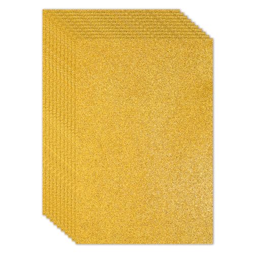 PATIKIL 10 Blätter 2mm Glitzer-Schaumstoffplatte, 16" x 12" Gold Glitzer EVA Papier PATIKIL 10 Blätter 2mm Glitzer-Schaumstoffplatte, 16" x 12" Gold Glitzer EVA Papier von PATIKIL