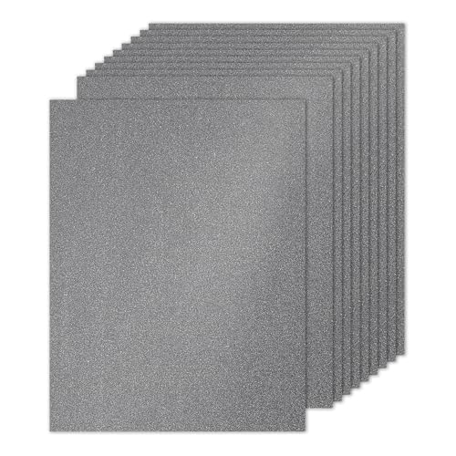 PATIKIL 10 Blätter Graues Glitzer Karton 8,5 x 11 Zoll, Glitzer Kartonpapier Rechteck Premium Funkelndes Papier Bastelkartonpapier 250gsm für Scrapbook Karte DIY Kunst Hochzeit Party PATIKIL 10 Blätter Graues Glitzer Karton 8,5 x 11 Zoll, Glitzer Kartonpapier Rechteck Premium Funkelndes Papier Bastelkartonpapier 250gsm für Scrapbook Karte DIY Kunst Hochzeit Party von PATIKIL