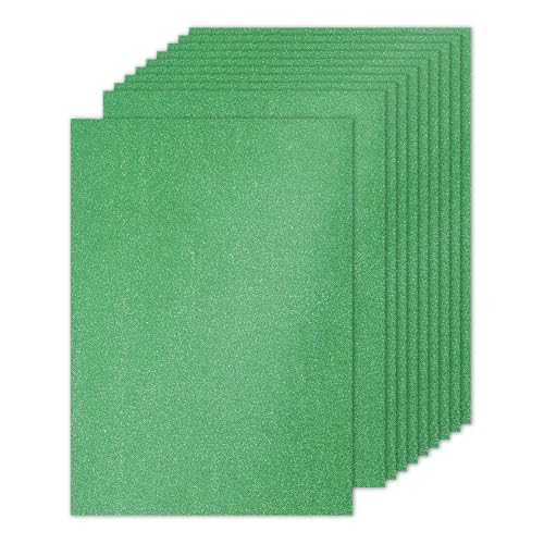 PATIKIL 10 Blätter Grünes Glitzer Kartonpapier, A4 250gsm Rechteckiges Premium Glitzerpapier für Scrapbook Kartenherstellung DIY Kunstprojekte Hochzeitsfeier von PATIKIL