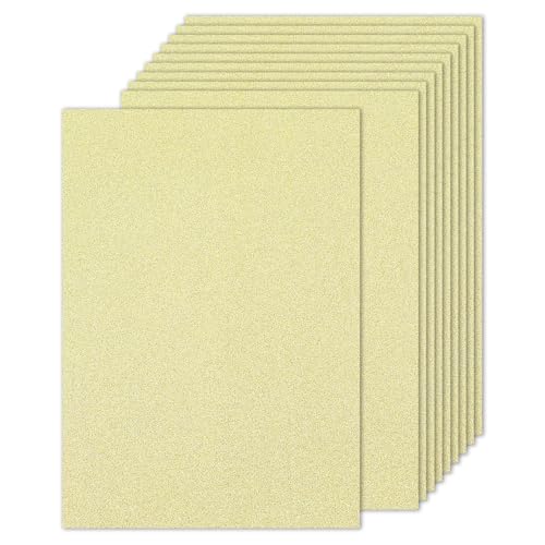 PATIKIL 10 Blätter Lichtgold Glitzer Kartonpapier, A4 250gsm Rechteck Premium Funkelndes Papier Bastelkartonpapier für Scrapbook Kartenherstellung DIY Kunstprojekte Hochzeitsfeier PATIKIL 10 Blätter Lichtgold Glitzer Kartonpapier, A4 250gsm Rechteck Premium Funkelndes Papier Bastelkartonpapier für Scrapbook Kartenherstellung DIY Kunstprojekte Hochzeitsfeier von PATIKIL