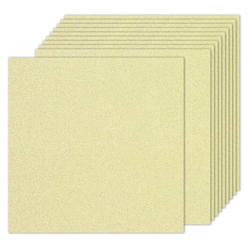 PATIKIL 10 Blatt Kartonpapier Quadratisch 250g - 30,5 x 30,5 cm - Dickes Bastelkarton zum Basteln Hochzeit Karton Glitzer Papier Stanzen DIY Deko Bastelpapier Bedruckbar, Helles Gold PATIKIL 10 Blatt Kartonpapier Quadratisch 250g - 30,5 x 30,5 cm - Dickes Bastelkarton zum Basteln Hochzeit Karton Glitzer Papier Stanzen DIY Deko Bastelpapier Bedruckbar, Helles Gold von PATIKIL