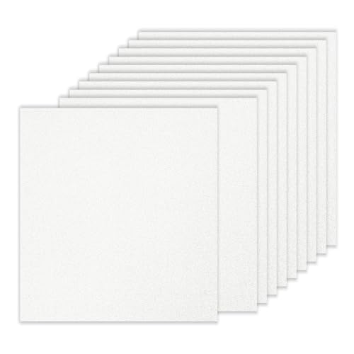 PATIKIL 10 Blatt Kartonpapier Quadratisch 250g - 30,5 x 30,5 cm - Dickes Bastelkarton zum Basteln Hochzeit Karton Glitzer Papier Stanzen DIY Deko Bastelpapier Bedruckbar, Weiß von PATIKIL