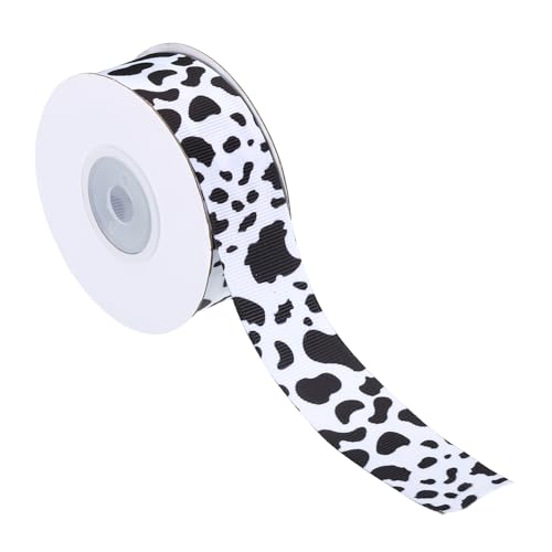 PATIKIL 10 Meter Band zum Geschenke verpacken, 1 Stück 25mm / 1 Zoll Kuhmusterband für Basteln, dünnes Band für Hochzeitsdekoration, Geschenke, Heimkehr-Mum-Hut-Schleife, Schwarz Weiß PATIKIL 10 Meter Band zum Geschenke verpacken, 1 Stück 25mm / 1 Zoll Kuhmusterband für Basteln, dünnes Band für Hochzeitsdekoration, Geschenke, Heimkehr-Mum-Hut-Schleife, Schwarz Weiß von PATIKIL
