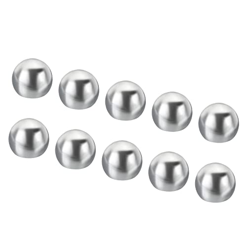 PATIKIL 10-Pack M10 x 1mm Gewinde Lampenknauf Kappe Lampe dekorative Schraubkappen für Lampenharfe oberer Lampenschirm große Größe silbern von PATIKIL
