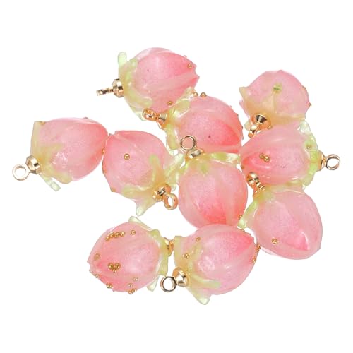 PATIKIL 10 Stück 15mm Kandi Beads for Jewellery Making, Perlen zum Auffädeln für Schmuckherstellung, DIY Armbänder, Halsketten Handwerk(Pink) von PATIKIL