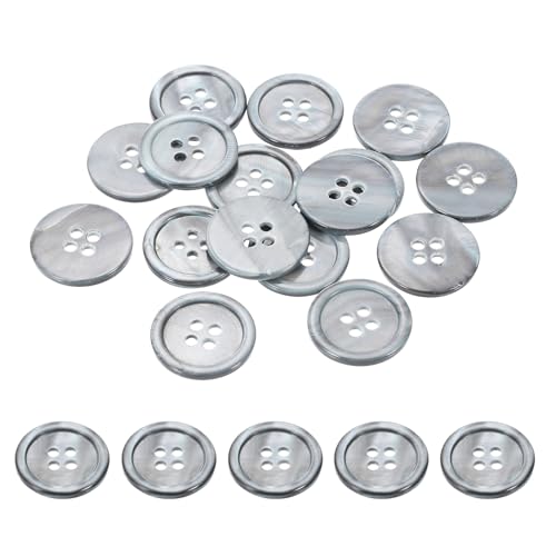 PATIKIL 10 Stück 20mm Perlmuttknöpfe, 4 Löcher MOP Natürliche Perlmutt Muschelknöpfe Zum Nähen Von Kleidung Mänteln Anzügen Hemden DIY Basteldekoration, Grau PATIKIL 10 Stück 20mm Perlmuttknöpfe, 4 Löcher MOP Natürliche Perlmutt Muschelknöpfe Zum Nähen Von Kleidung Mänteln Anzügen Hemden DIY Basteldekoration, Grau von PATIKIL