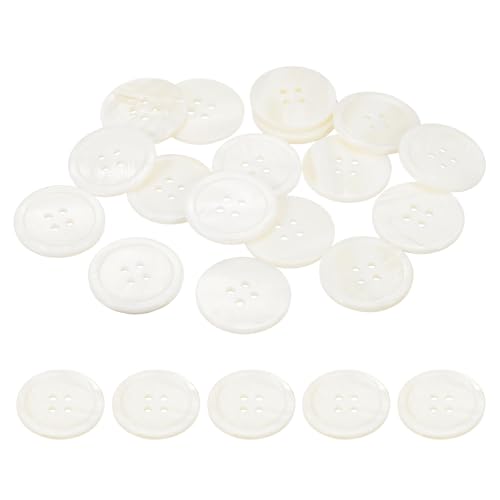 PATIKIL 10 Stück 23mm Perlmuttknöpfe, 4 Löcher MOP Natürliche Perlmuttknöpfe für Nähen Kleidung Mantel Anzug Hemd DIY Basteldekoration, Weiß PATIKIL 10 Stück 23mm Perlmuttknöpfe, 4 Löcher MOP Natürliche Perlmuttknöpfe für Nähen Kleidung Mantel Anzug Hemd DIY Basteldekoration, Weiß von PATIKIL