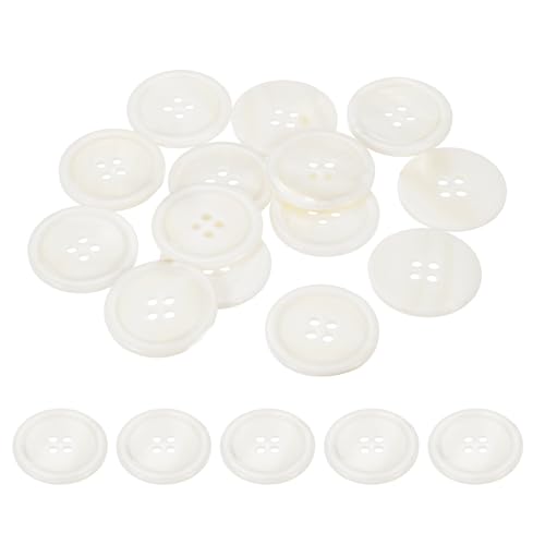 PATIKIL 10 Stück 25mm Perlmuttknöpfe, 4 Löcher MOP Natürliche Perlmuttknöpfe Zum Nähen Von Kleidung Mänteln Anzügen Hemden DIY Basteldekoration, Weiß PATIKIL 10 Stück 25mm Perlmuttknöpfe, 4 Löcher MOP Natürliche Perlmuttknöpfe Zum Nähen Von Kleidung Mänteln Anzügen Hemden DIY Basteldekoration, Weiß von PATIKIL