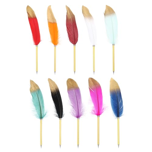 PATIKIL 10 Stück Feder-Kugelschreiber Großhandel 0,5 mm schwarze Tinte Vintage plattierter Stab Schreibfedern für Büro, Hochzeitsgästeunterschrift PATIKIL 10 Stück Feder-Kugelschreiber Großhandel 0,5 mm schwarze Tinte Vintage plattierter Stab Schreibfedern für Büro, Hochzeitsgästeunterschrift von PATIKIL
