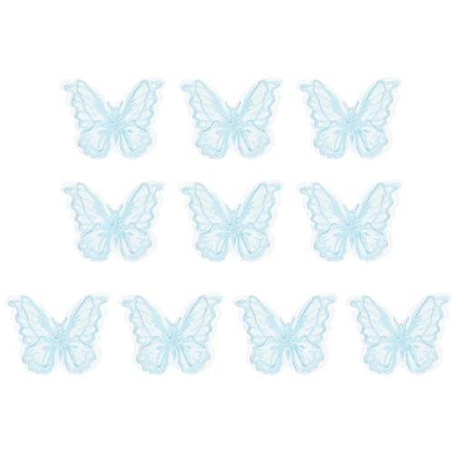 PATIKIL 10 Stück Stickerei Spitze Schmetterling Applikation, 1,6"x2" Schmetterling Aufbügler mit Doppelschicht Organza Applikationen für Kleidung Hochzeitskleiderk, Blau PATIKIL 10 Stück Stickerei Spitze Schmetterling Applikation, 1,6"x2" Schmetterling Aufbügler mit Doppelschicht Organza Applikationen für Kleidung Hochzeitskleiderk, Blau von PATIKIL