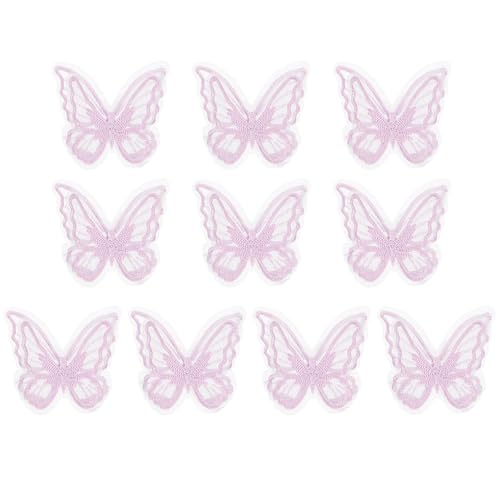 PATIKIL 10 Stück Stickerei Spitze Schmetterling Applikation, 2"x2.4" Schmetterling Aufbügler mit Doppelschicht Organza Applikationen für Kleidung Hochzeitskleiderk, Lila PATIKIL 10 Stück Stickerei Spitze Schmetterling Applikation, 2"x2.4" Schmetterling Aufbügler mit Doppelschicht Organza Applikationen für Kleidung Hochzeitskleiderk, Lila von PATIKIL