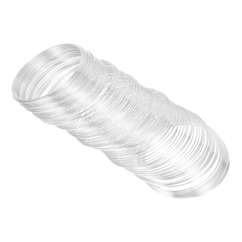 PATIKIL 100 Schleifen Memory Wire, 1 Stück 1mm 18 Gauge Schmuckdraht Basteldraht Memory Stahldraht für Schmuckherstellung Armbänder Perlen DIY Handwerk, Silberfarben PATIKIL 100 Schleifen Memory Wire, 1 Stück 1mm 18 Gauge Schmuckdraht Basteldraht Memory Stahldraht für Schmuckherstellung Armbänder Perlen DIY Handwerk, Silberfarben von PATIKIL