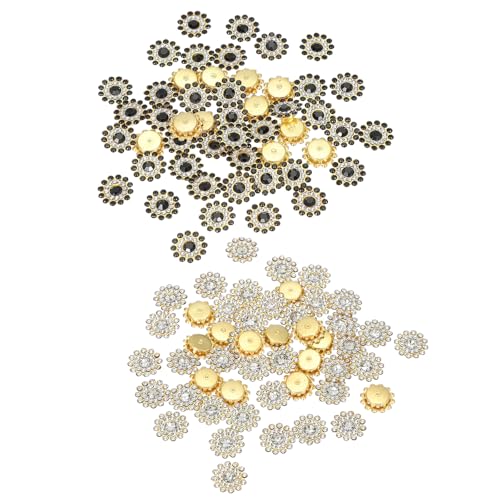 PATIKIL 100 Stk. Aufnäh-Rhinestones Kristalle 14mm, 3 Schichten Nähen Blumenkralle Strass Glas Edelsteine Metallbasis für Bastelkleidung Gürteldekoration, Weiß/Schwarz PATIKIL 100 Stk. Aufnäh-Rhinestones Kristalle 14mm, 3 Schichten Nähen Blumenkralle Strass Glas Edelsteine Metallbasis für Bastelkleidung Gürteldekoration, Weiß/Schwarz von PATIKIL