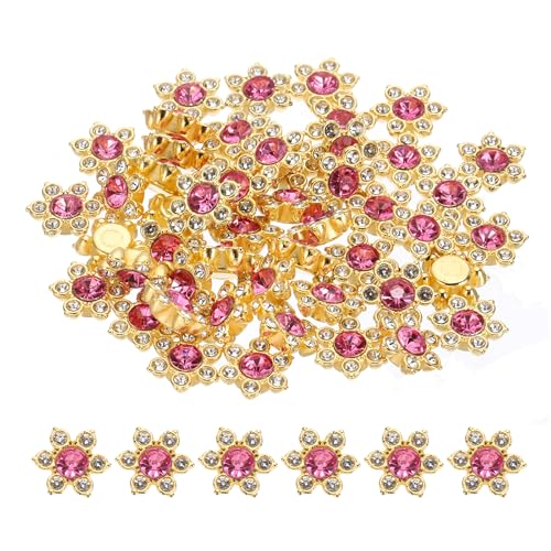 PATIKIL 100 Stück Blumen Kristall Strass Verzierungen, 13mm Flatback Glas Strasssteine mit Bastelsteine Kristall Dekoration Knopf für Kleidung DIY Basteln Schmuckherstellung, Rosarot PATIKIL 100 Stück Blumen Kristall Strass Verzierungen, 13mm Flatback Glas Strasssteine mit Bastelsteine Kristall Dekoration Knopf für Kleidung DIY Basteln Schmuckherstellung, Rosarot von PATIKIL
