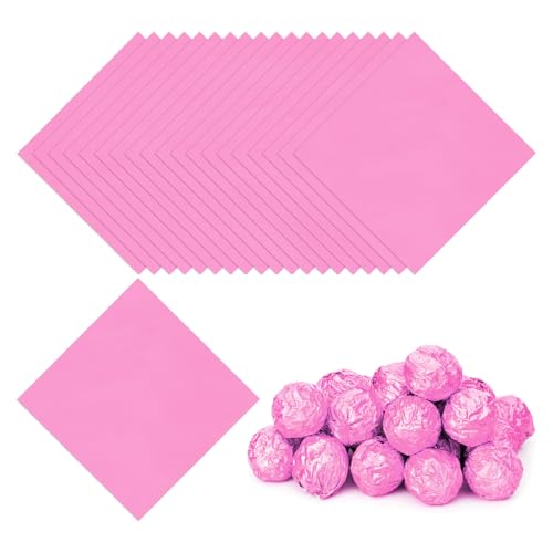 PATIKIL 100 Stück Folie Papier Wrapper, 15x15 cm Aluminiumfolie Bonbonpapier, glänzend Schokolade Verpackungen für Bonbonpapier Ostern, Süßigkeiten und Pralinen Bonbonsdekoration, Rosa PATIKIL 100 Stück Folie Papier Wrapper, 15x15 cm Aluminiumfolie Bonbonpapier, glänzend Schokolade Verpackungen für Bonbonpapier Ostern, Süßigkeiten und Pralinen Bonbonsdekoration, Rosa von PATIKIL