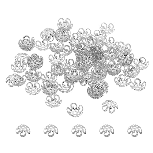 PATIKIL 100 Stück Perlenkappe, 8x3mm Blume Perlenkappen Zwischenperlen Metallperlen Blume Petal Bead für DIY Schmuck Herstellung Ohrring Armband Halskette Handwerk, Silber Ton PATIKIL 100 Stück Perlenkappe, 8x3mm Blume Perlenkappen Zwischenperlen Metallperlen Blume Petal Bead für DIY Schmuck Herstellung Ohrring Armband Halskette Handwerk, Silber Ton von PATIKIL