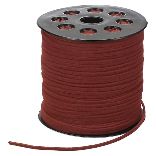 PATIKIL 100 Yards x 2.6mm Kunstlederband, Lederband Schnur für Armband Halskette Perlenherstellung DIY Handwerk, Dunkelrot PATIKIL 100 Yards x 2.6mm Kunstlederband, Lederband Schnur für Armband Halskette Perlenherstellung DIY Handwerk, Dunkelrot von PATIKIL