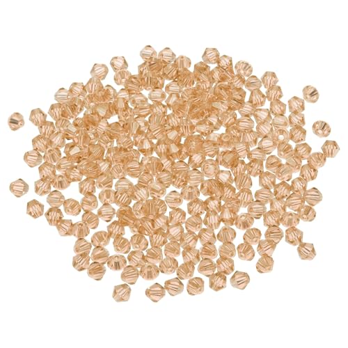 PATIKIL 1000 Stück Facettierte Glasperlen, 4mm Kristall Facettierte Perlen, Kristallperlen Zum Auffädeln, Doppelkegel Perlen für Armband, Halskette, Schmuckherstellung DIY, Bernstein von PATIKIL