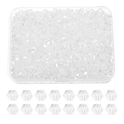 PATIKIL 1000 Stück 4mm Bicone Glas Kristallperlen Facettierte Glas Abstandshalter Perlen Mit Box Für Schmuckherstellung Armband Halskette Ohrringe DIY Sonnenfänger Basteln Reinweiß PATIKIL 1000 Stück 4mm Bicone Glas Kristallperlen Facettierte Glas Abstandshalter Perlen Mit Box Für Schmuckherstellung Armband Halskette Ohrringe DIY Sonnenfänger Basteln Reinweiß von PATIKIL