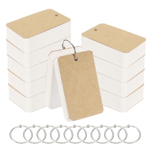 PATIKIL 1000 Stück Blanko-Index-Flash-Studiennotizkarte, 3,5x2" Notizkarten Studienkarte 100 Blatt je weiße Blanko-Indexkarten zum Studieren von Gedächtnislernen, Dunkelbraun PATIKIL 1000 Stück Blanko-Index-Flash-Studiennotizkarte, 3,5x2" Notizkarten Studienkarte 100 Blatt je weiße Blanko-Indexkarten zum Studieren von Gedächtnislernen, Dunkelbraun von PATIKIL