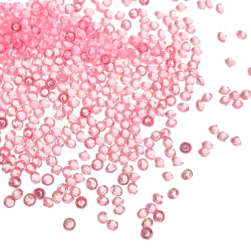 PATIKIL 10000 Stück Acryl Hochzeitsdiamanten 3mm Tischstreuung Konfetti Kristalle Vasenfüller Edelsteine für Tischdekoration Brautdusche Party, Pink von PATIKIL