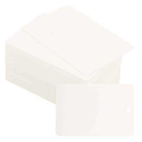 PATIKIL 100Pack 2.5"x3.5" Leere Papier Visitenkarten Klein Karteikarten Lernkarten Notizkarte Mini Etiketten mit Loch für Sammelalben Weiß von PATIKIL