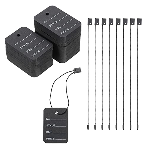 PATIKIL 100Set 2x1.4" Preisliste Etiketten Hängeetikett Beschreibbare Etiketten Display Etikett Schwarz Markierung für Kleidung Hausgemachte Preisgestaltung mit Nylon Schnur PATIKIL 100Set 2x1.4" Preisliste Etiketten Hängeetikett Beschreibbare Etiketten Display Etikett Schwarz Markierung für Kleidung Hausgemachte Preisgestaltung mit Nylon Schnur von PATIKIL