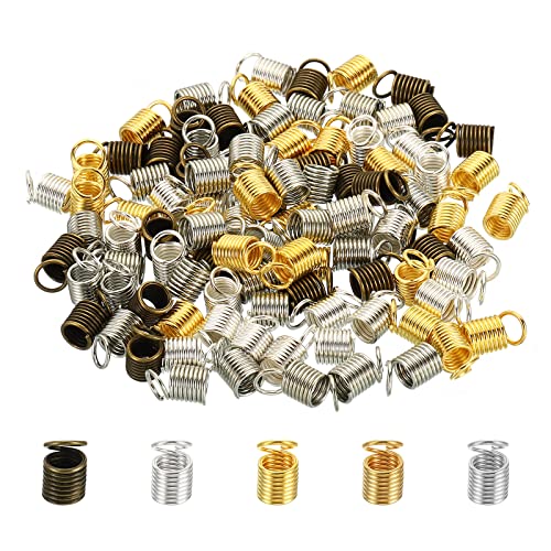 PATIKIL 100Stk Schnur 5.5x9mm Endkappen Metall Feder Spulenende Spitzen Crimp Klemmen Kappen für Schmuck Herstellung Armbänder Halskette Heimwerken Vielfarbig PATIKIL 100Stk Schnur 5.5x9mm Endkappen Metall Feder Spulenende Spitzen Crimp Klemmen Kappen für Schmuck Herstellung Armbänder Halskette Heimwerken Vielfarbig von PATIKIL