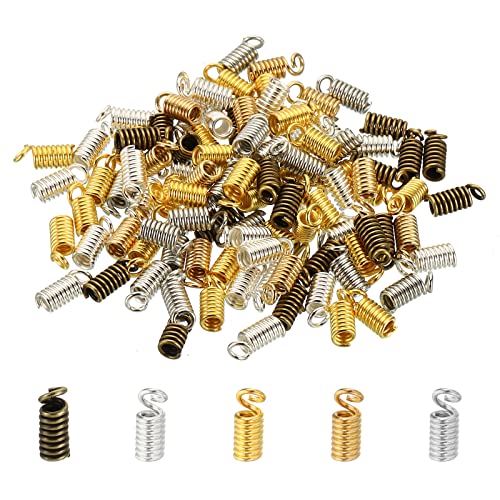 PATIKIL 100Stk Schnur Endkappen 3x7mm Metall Feder Spulenende Spitzen Crimp Klemmen Kappen für Schmuck Herstellung Armbänder Halskette Heimwerken Vielfarbig PATIKIL 100Stk Schnur Endkappen 3x7mm Metall Feder Spulenende Spitzen Crimp Klemmen Kappen für Schmuck Herstellung Armbänder Halskette Heimwerken Vielfarbig von PATIKIL