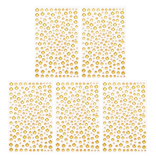 PATIKIL 1045 Stück Acryl Edelstein Aufkleber, 4 Größe 3/4/5/6mm Selbstklebende Strasssteine Gesicht Edelsteine Bling Schmuck für Nagelkunst Handwerk Kleidung DIY Make-up Party, Goldgelb PATIKIL 1045 Stück Acryl Edelstein Aufkleber, 4 Größe 3/4/5/6mm Selbstklebende Strasssteine Gesicht Edelsteine Bling Schmuck für Nagelkunst Handwerk Kleidung DIY Make-up Party, Goldgelb von PATIKIL